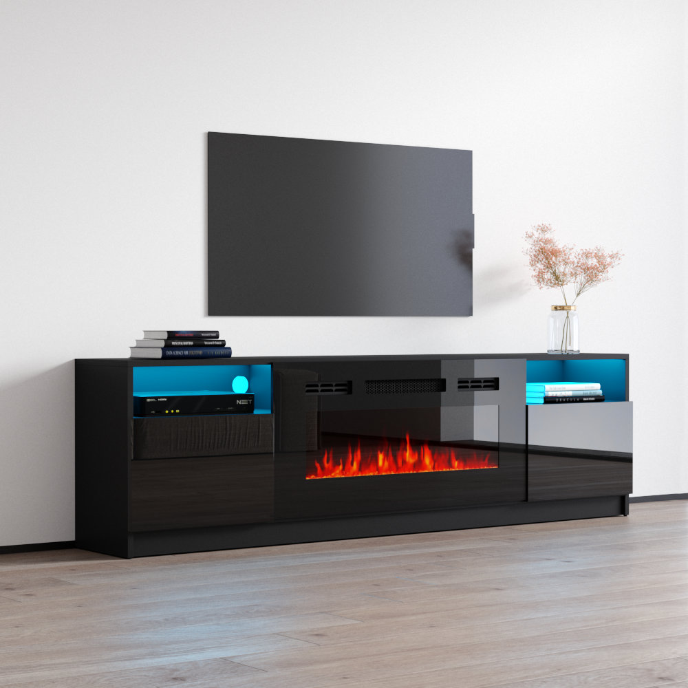 Delaine tv store stand fireplace