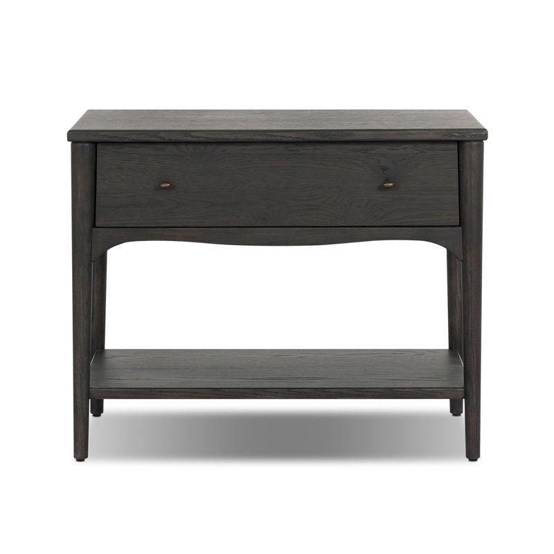 Lizzy 1 - Drawer Nightstand, Smoked Black Oak