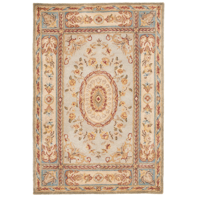 Molter Bergama Hand Tufted Wool Oriental Rug, Rectangle 4' x 6'