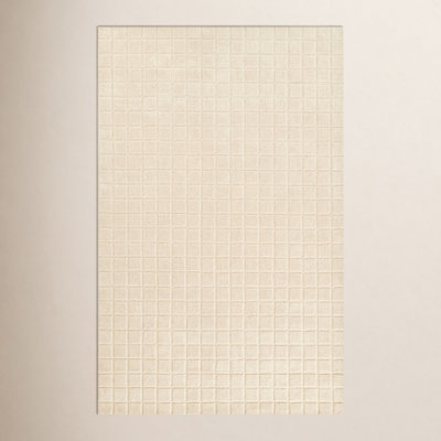  Contour Hand Woven Wool Geometric Ivory Area Rug