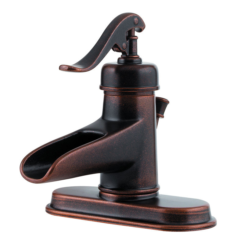 Ashfield-Bath Single Hole Bathroom Faucet with Drain Assembly, Rustic Bronze