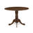 5 Piece Dining Room Furniture Set Includes a Round Kitchen Table with Dropleaf and 4 Parson Chairs, 42x42 Inch, Antique Walnut-440094687-440130013-510703509