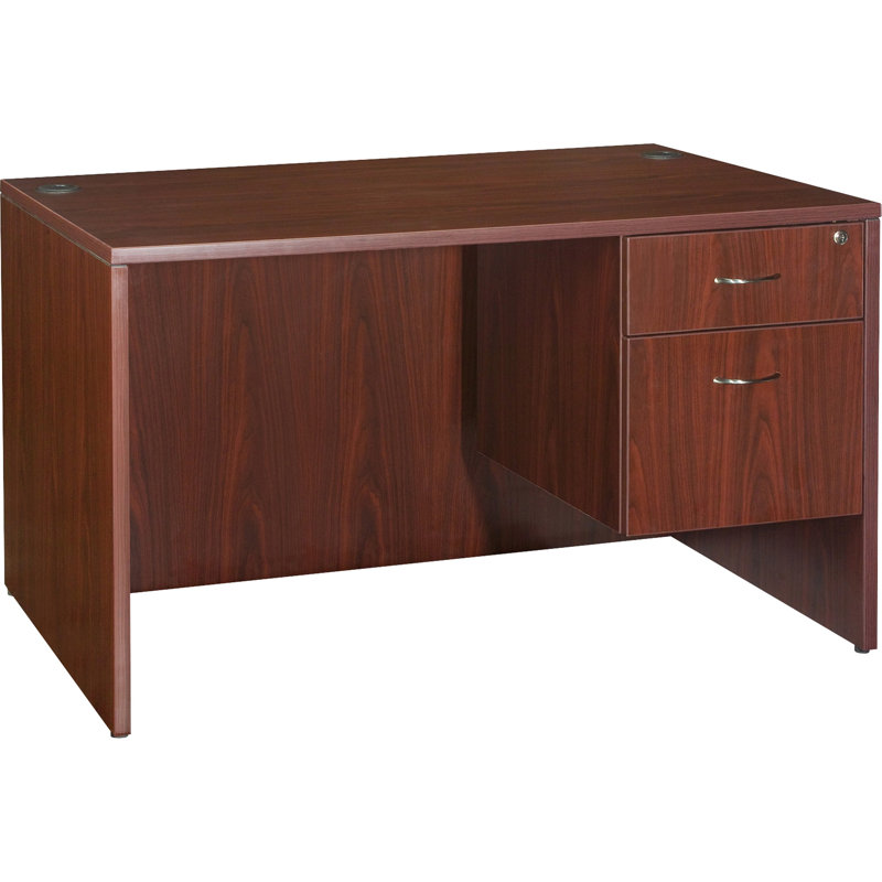 Mahogany 2-Drawer Lockable Legal Size Pedestal