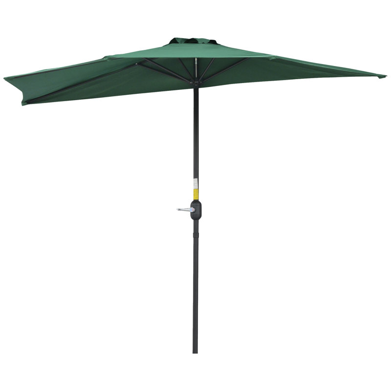 2.7m Half Parasol, Green