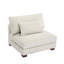 Chaise rembourrée sans accoudoirs en velours côtelé beige Maelina-107627212