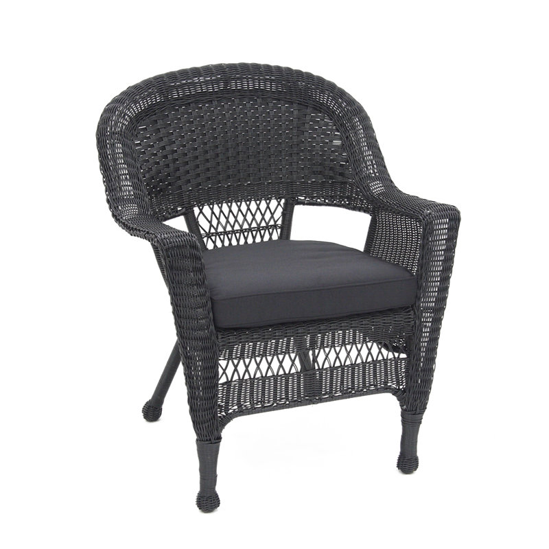 Arliss Steel Outdoor Lounge Chair, Black, Black