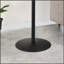 Table de bout Circa de 17,5 pouces avec plateau texturé en marbre noir durable et base en acier robuste pour les intérieurs modernes-1110677678
