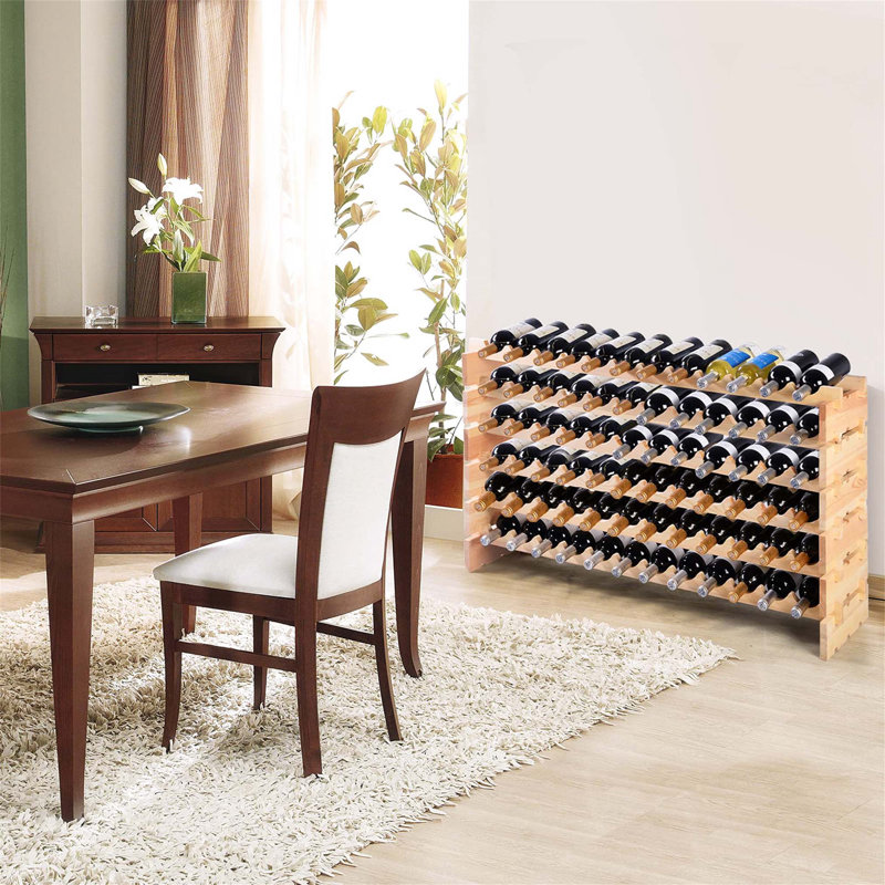 Whitinsville Solid Wood Wine Bottle Rack Brown