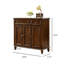 Buffet 46,85 "en bois de frêne massif vintage, armoire de rangement haute, présentoir multi-tiroirs et armoire de rangement