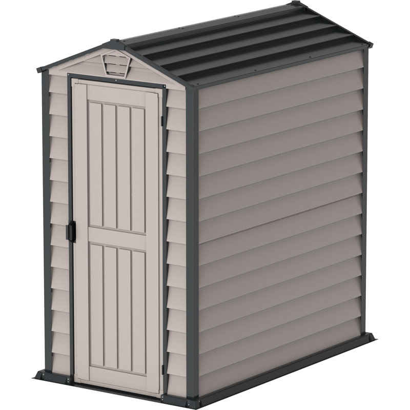 Evermore 3 ft. 5 in. W x 5 ft. 11 in. D Plastic Steep Slope Storage Shed