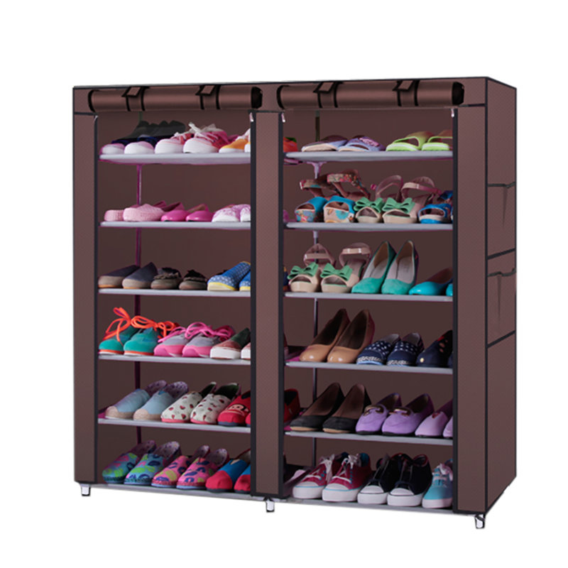 Range-chaussures 6 rangées 2 lignes 12 treillis non tissé