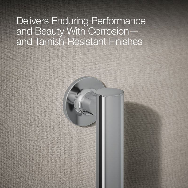Purist Grab Bar, 18"W, Polished Stainless