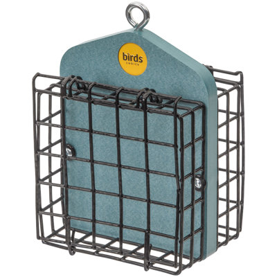 Birds Choice 8" Recycled Plastic 2-Cage Suet Feeder, Yellow