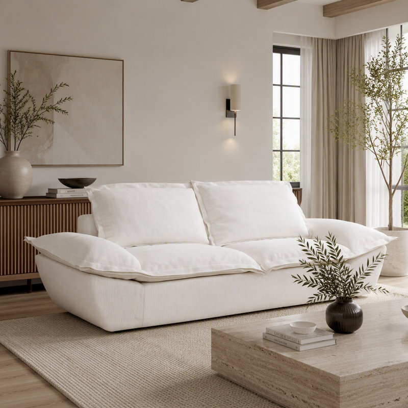 Canapé moderne infonuagique, canapé modulable à assise profonde pour salon, canapé confortable et moelleux avec grands coussins