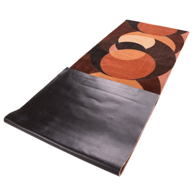 Piers Custom Size Non-Slip Washable Striped Dark Blue & Black Design Rug for Outdoor Places by Feet