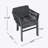 Outdoor Dining Chair Set Of 2 ,Grey Aluminum Frame With Grey Cushion, 300Lbs Capacity, All-Weather Patio Seating For Backyard, Deck & Garden-1997570095