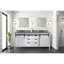 Ensemble de meuble-lavabo double en P 22 po, comptoir en quartz gris et robinet-1390480066-1390480070