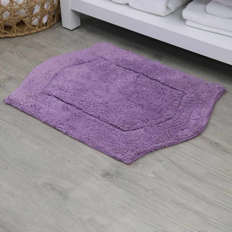 Tapis pour salle de bain Morissette, L 17 po x L 24 po, Mauve