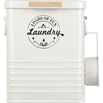 Contenant de poudre à lessive 100 oz en fer galvanisé Farmhouse