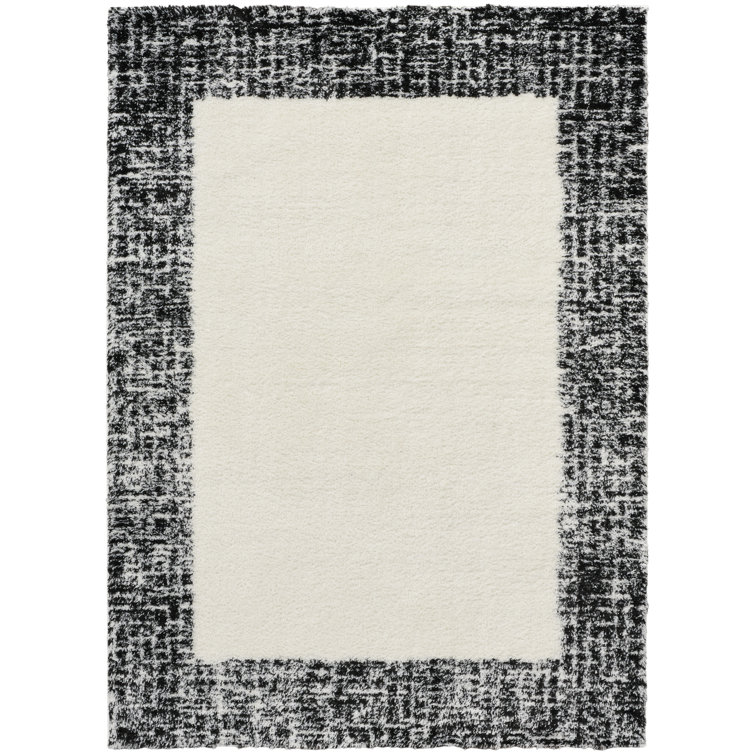 Pernell Ivory Beige Shag Indoor Rug