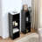 8-Tier Media Tower Rack, Cd Dvd Slim Storage Cabinet With Adjustable Shelves, Tall Narrow Bookcase, Display Bookshelf-729030029