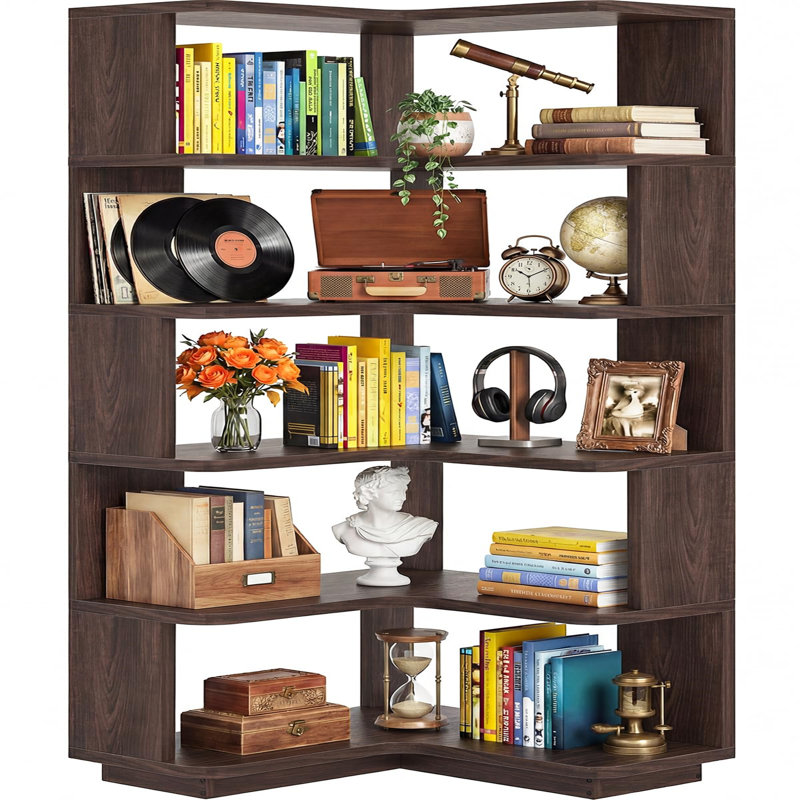 162cm H x 60cm W Standard Bookcase, Brown