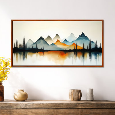 Orange noir John II - art mural encadré orange serein, impressions sur toile chaleureuses