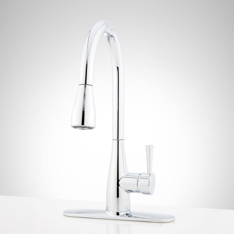 Calverton Single-Hole Pull-Down Kitchen Faucet - Chrome, Chrome