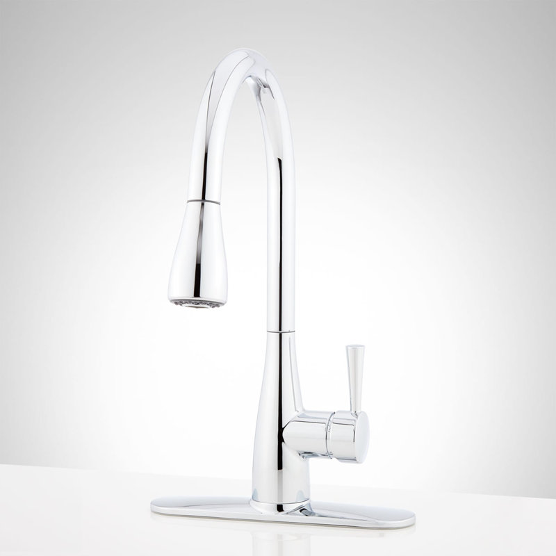 Calverton Single-Hole Pull-Down Kitchen Faucet - Stainless Steel, Stainless Steel