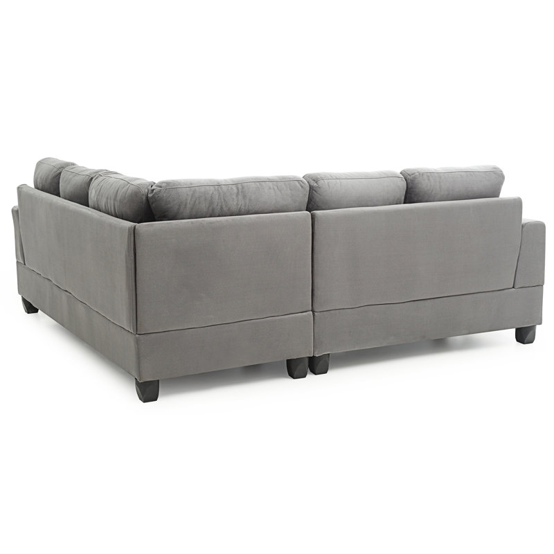 Penta Sandridge Sectional, Gray Microfiber