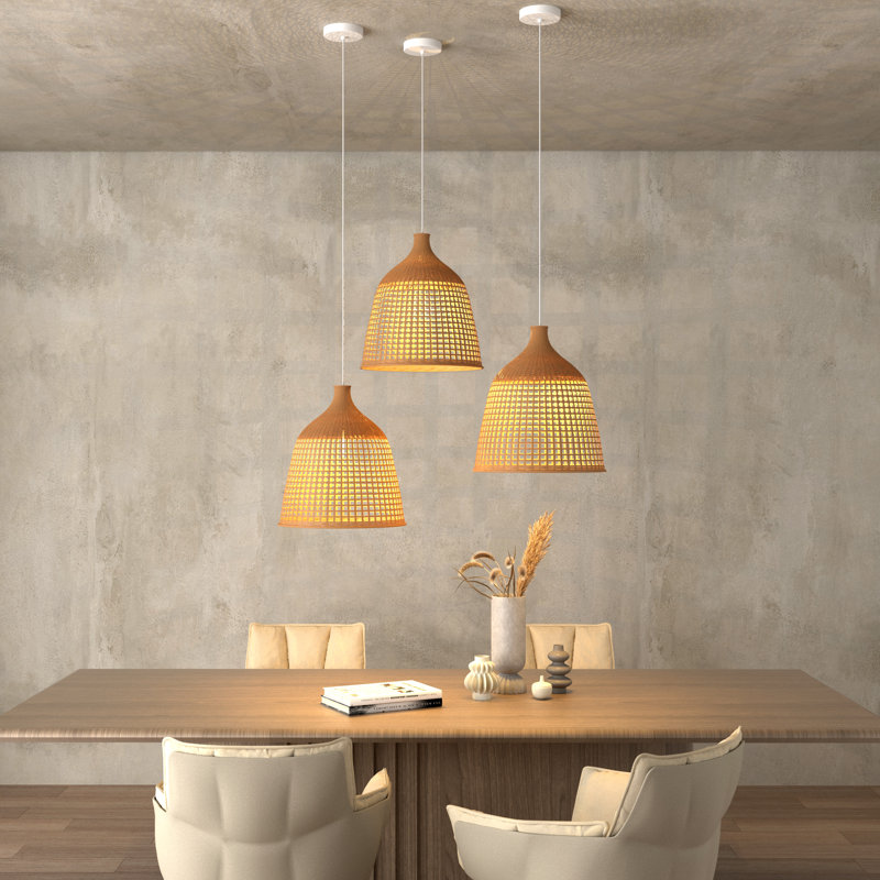 Luminaire suspendu bohémien en rotin