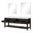 Double Bath Vanity With Mirrors And Open Shelf-793083154