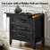 Giordana 28"W Transitional 3-Drawer Nightstand with  Hidden Pull-out Drawer and Built-In Power Outlet(Set of 2)