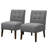 Morden Armless Accent Slipper Chair Set Of 2, With Pin Decor-11710866