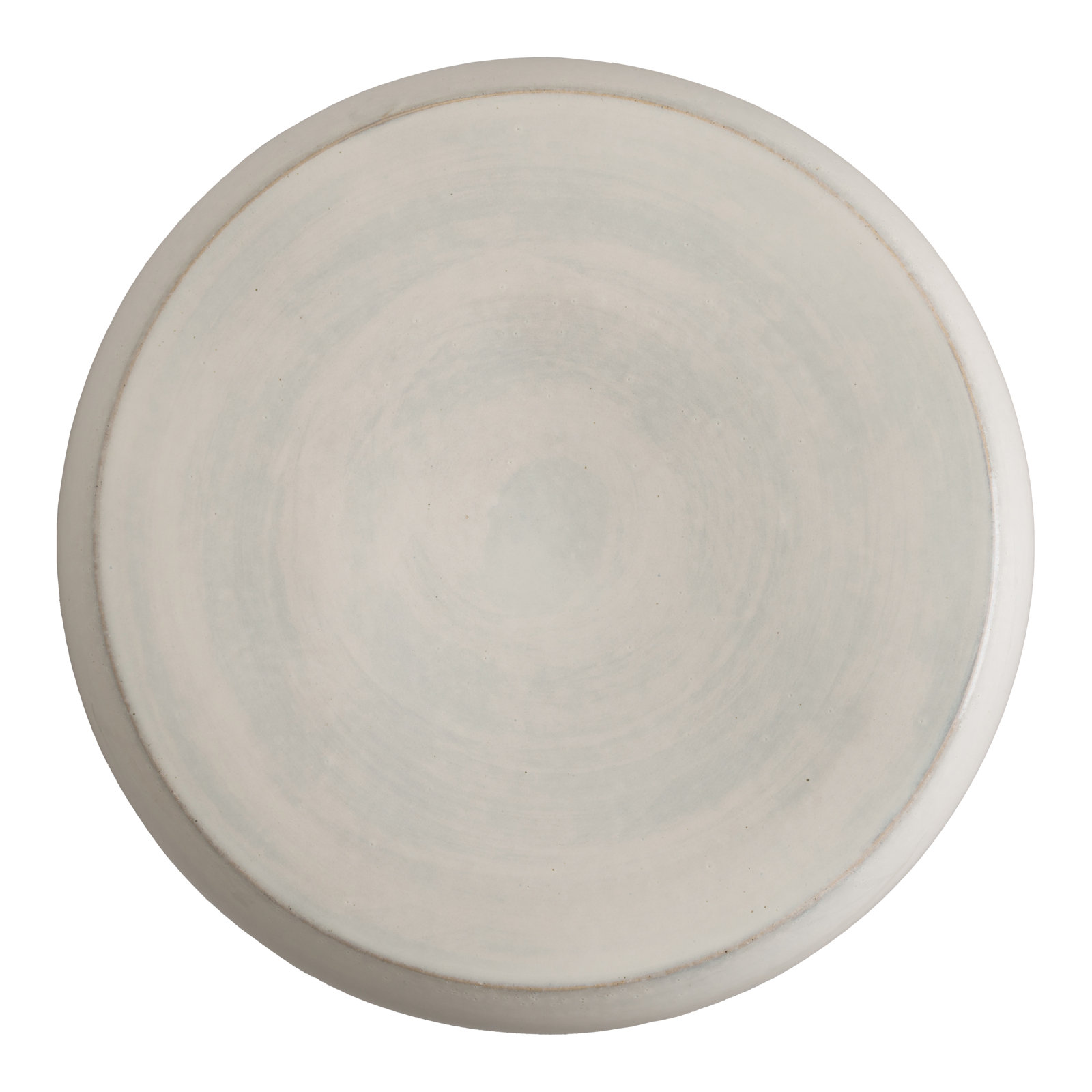Abra Ceramic Accent Stool, White