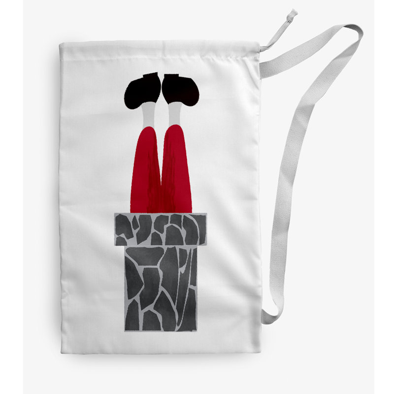 Fabric Laundry Bag with Handles, Gray, Medium (36" H x 28" W)