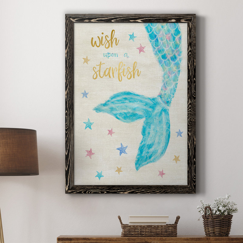 «Mermaid Wish», reproduction sur toile encadrée, Noir, H 20 po x l 17 po x P 1,5 po