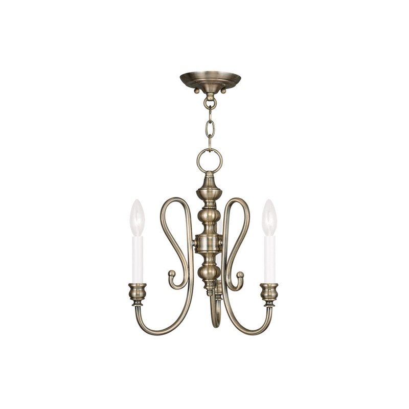 Lustre classique à 3 lumières de style bougie Awudi