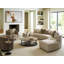 Zanzibar Upholstered Swivel Barrel Chair in Brown