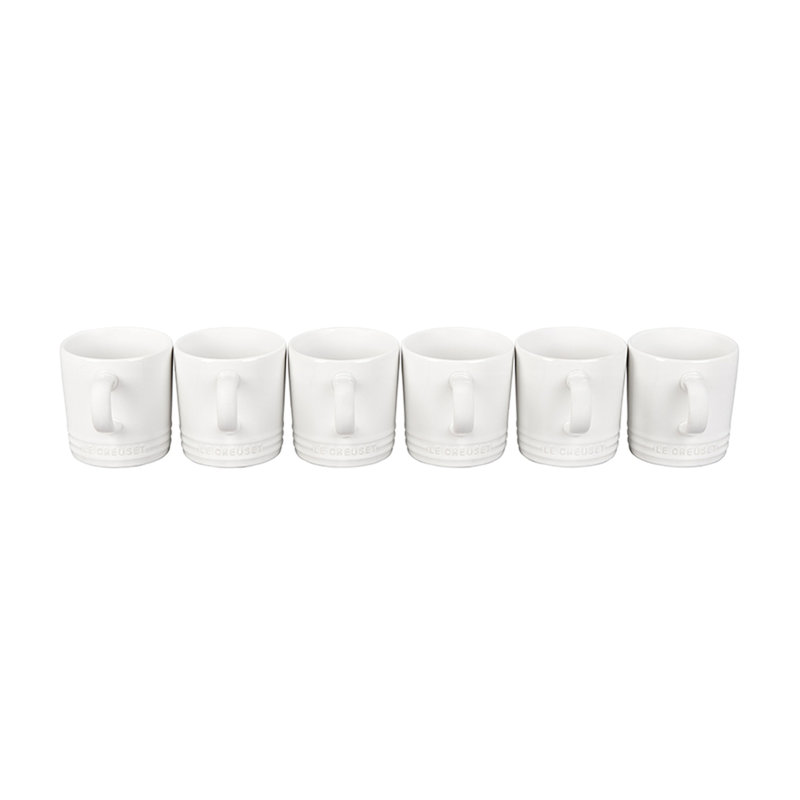 Le Creuset Set of 6 London Mugs (12 Oz. Each), White