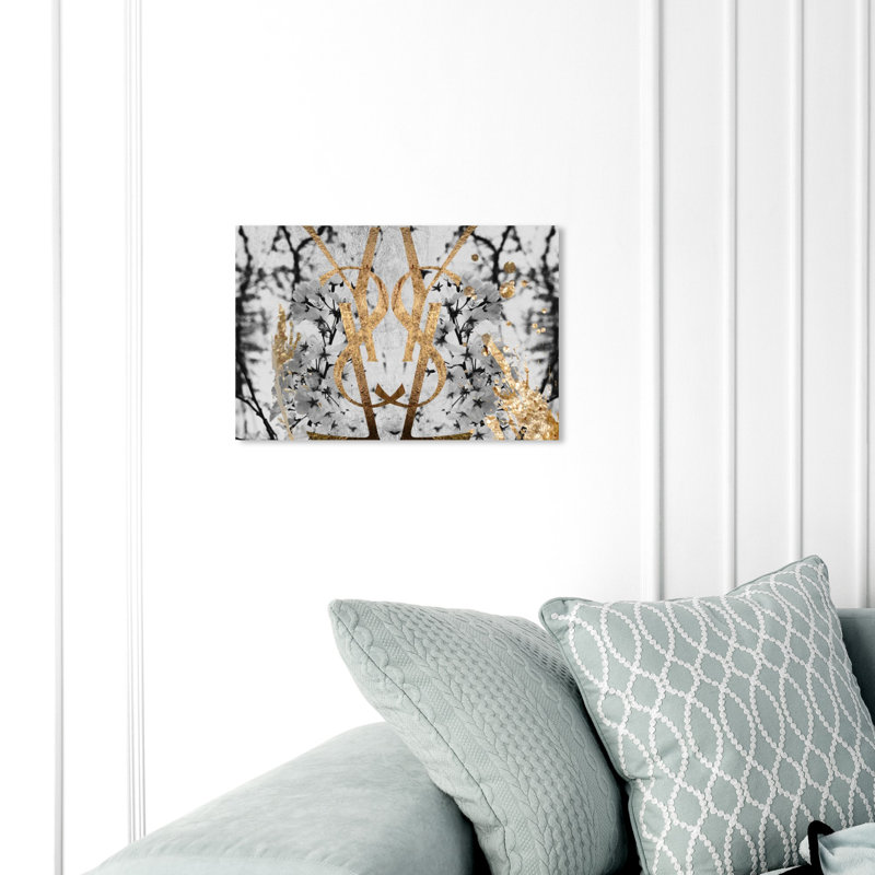 «Botanical Couture Noir», impression sur toile tendue, H 10 po x l 15 po