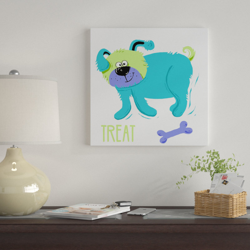 «Dogs Gone Wild I», impression, H 18 po x l 18 po x P 1 po, Toile tendue