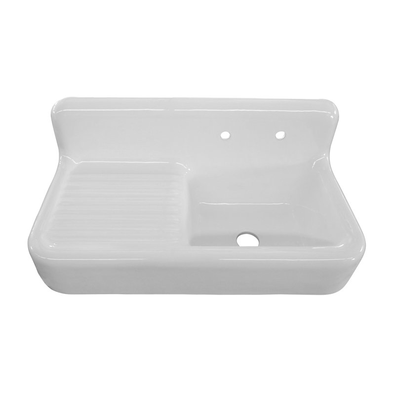 Alma 41.75'' L Single Bowl Cast Iron Kitchen Sink