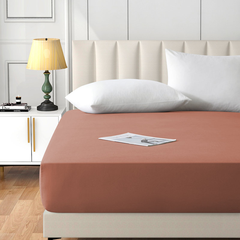 Angeliza Microfiber Standard Fitted Sheet, Double (4'6), Peach