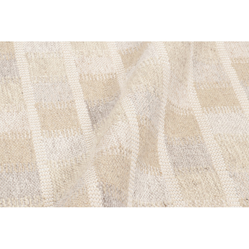 Scandinavian Wool Geometric Area Rug, Rectangle 10' x 14'