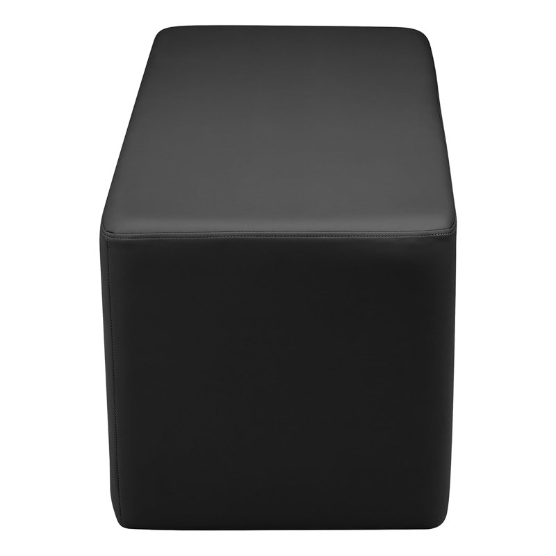 Pro Series Upholstered Rectangle Ottoman 18" Height, Black