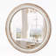 Miroir rond rond 23,62 po, style campagne, bord blanchi