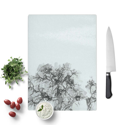 Tempered Glass Old Oak Tree Chopping Board