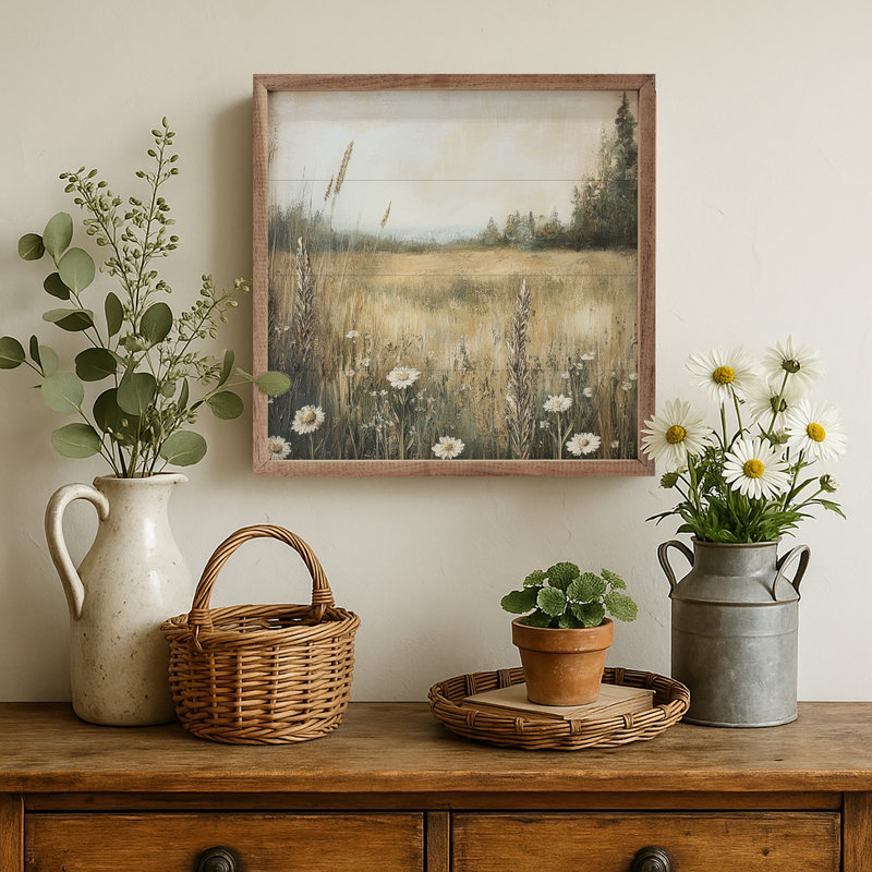 Daisy Meadow By Petals Prints Design, 4" H x 4" W
