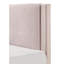 Lit simple rose contemporain avec tête de lit tapissier nervurée et pieds discrets pour la chambre des jeunes-441949979-441949977